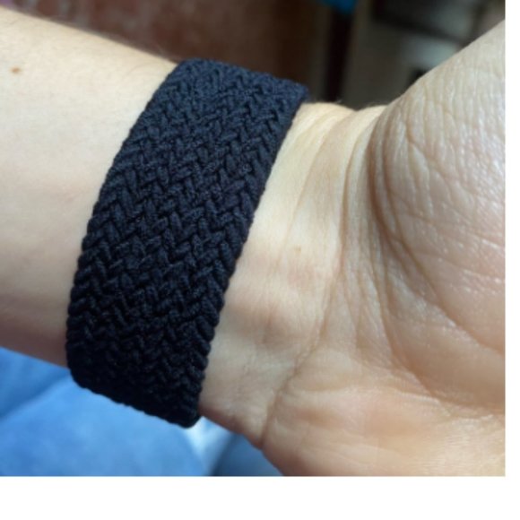 NEW BLACK Braided Solo Loop For Apple Watch - Picture 2 of 7
